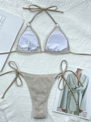 Neckholder-Bikini-Set mit Bindeband hinten