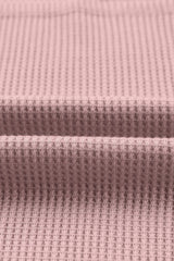 Haut cranté à épaules tombantes en tricot gaufré