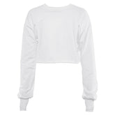 Street Shooting Irregular Asymmetric Solid Color Long Sleeved Sweater