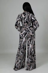 Bedruckter, lockerer, lässiger Jumpsuit