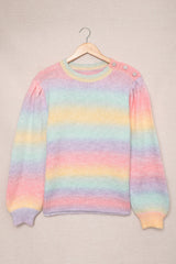 Pullover mit Streifenmuster und Bischofsärmeln