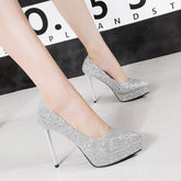 Chaussures de soirée imperméables à plateforme et bout pointu pour femmes