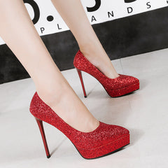 Women's Waterproof Platform Nightclub Pointed Toe Shallow