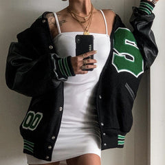 Varsity Jacket Hip Hop Fleece Padded Jacket