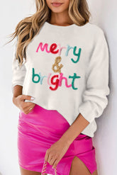 Schwarzer Holly Jolly Freizeitpullover mit Rundhalsausschnitt