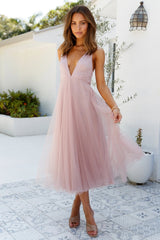 French Deep V-neck Backless Gauzy High Waist Maxi Dress Female