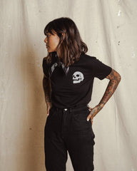 Casual All-Matching Front Rear Printed round Neck Short Sleeve T-shirt Graphic Halloween