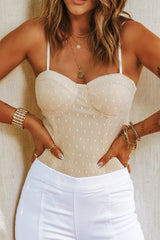 Body à bretelles spaghetti à pois