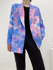 Herbst All-Match Blazer Ein Knopf Kurzmantel Chic Loose Retro Hong Kong Kleiner Blazer