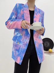 Herbst All-Match Blazer Ein Knopf Kurzmantel Chic Loose Retro Hong Kong Kleiner Blazer