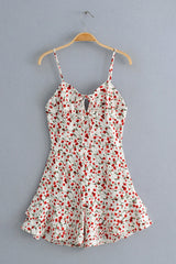 Streetable Elegant Printing Gallus Siamese Hosen Romper