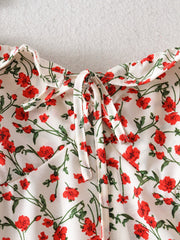 Fresh Sweet Pencil Shoulder Lace Printing Dress