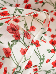 Fresh Sweet Pencil Shoulder Lace Printing Dress