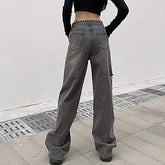 Casual Cotton Straight Ripped Jeans
