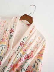 Wind Langarm Positionierendes Blumenkleid