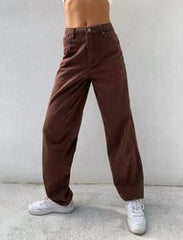 Bedruckte Jeans mit hoher Taille