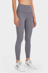 Knöchellange Yoga-Leggings mit hoher Taille und Taschen