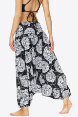 Pantalon sarouel long à smocks