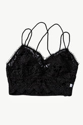 Gesmoktes Spitzen-Bralette mit Wimpernbesatz