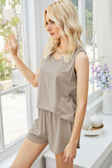 Tank-Shorts-Set mit Rundhalsausschnitt