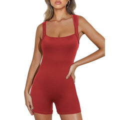 Jumpsuit Solid Color Jumpsuit Sports