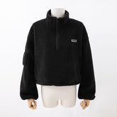 Manteau pull ample à cordon court