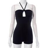 Halter Sleeveless Hollow Out Cutout Short Dress