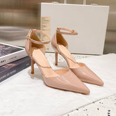 Women's Stiletto Pointed Toe Strap Closed Hollowed Heels