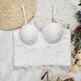 Corset bustier en dentelle, vêtement d'extérieur, vêtement d'intérieur, désossé, haut tubulaire, boîte de nuit, petit gilet, haut moulant personnalisé