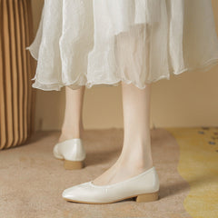 Women's Granny Elegant Soft Pleated Gentle Heels
