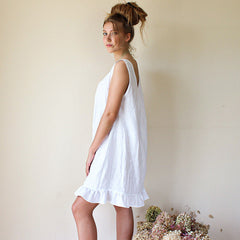 French Light Luxury Sweet White Sleeveless Maxi Dress Maxi Dress Home Wear