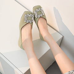 Women's Summer Slip-on Low-cut Rhinestone Soft Bottom