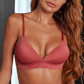 Glänzende Unterwäsche, kein Stahlring, große Brüste, klein, atmungsaktiv, dünn, Nylon, Push-up, verstellbar, Anti-Durchhängen