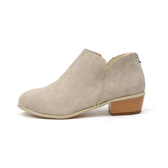 Women's British Style Solid Color Pointed Back Zipper
