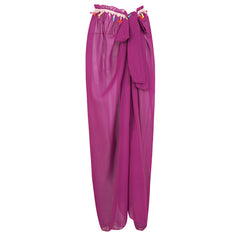 Solid Color Split Swimsuit Tassel Tube Top Halter Backless Bikini