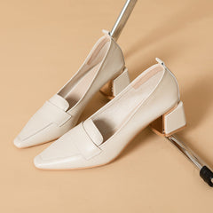 Women's Square Toe Comfortable Soft Pumps Commuter