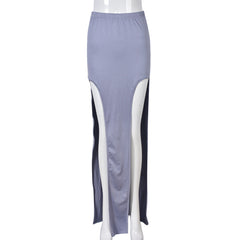 Personality Hollow Out Cutout out Elastic Waist Skirt