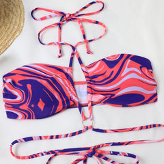 Bikini Three Piece Mesh Seperated Swimwear Swimwear Bikini