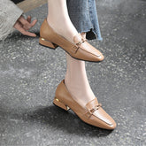 Escarpins mi-hauts en cuir de vache souple pour femmes