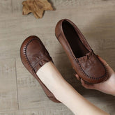 Chaussures Oxford rétro ethniques pour femmes, coupe basse, confortables