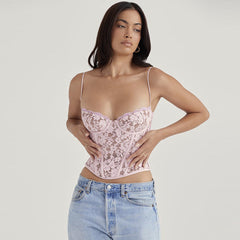Fall Lace Camisole Boning Corset Top