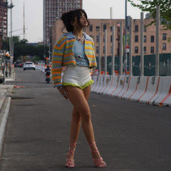 Cardigan décontracté en tricot à col contrasté et coupe ajustée