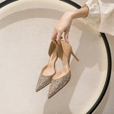 Damen Stil Hohe Pumps Französisch Sommer Heels