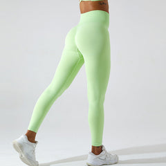 Nahtlose Yogahose, Skinny Peach Pants, Hüfthebende Sporthose, schnelltrocknende Lauf-Fitnesshose