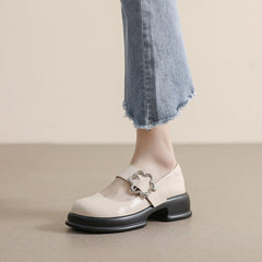 Women's Spring French Shallow Mouth Pumps Chunky