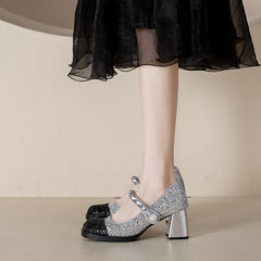 Women's Jane French Style Square Toe High