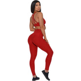 Breathable Criss Cross Bra Metal Hollow Out Cutout Yoga Suit Fitness Sports Fitness Tights