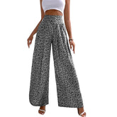 Floral Casual Hosen Hosen Lose Druck Taille Straffung