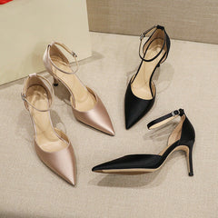 Women's Stilettos High Pointed Toe Satin