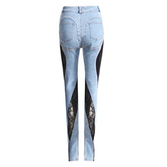 Lace High Waist Slimming Jeans